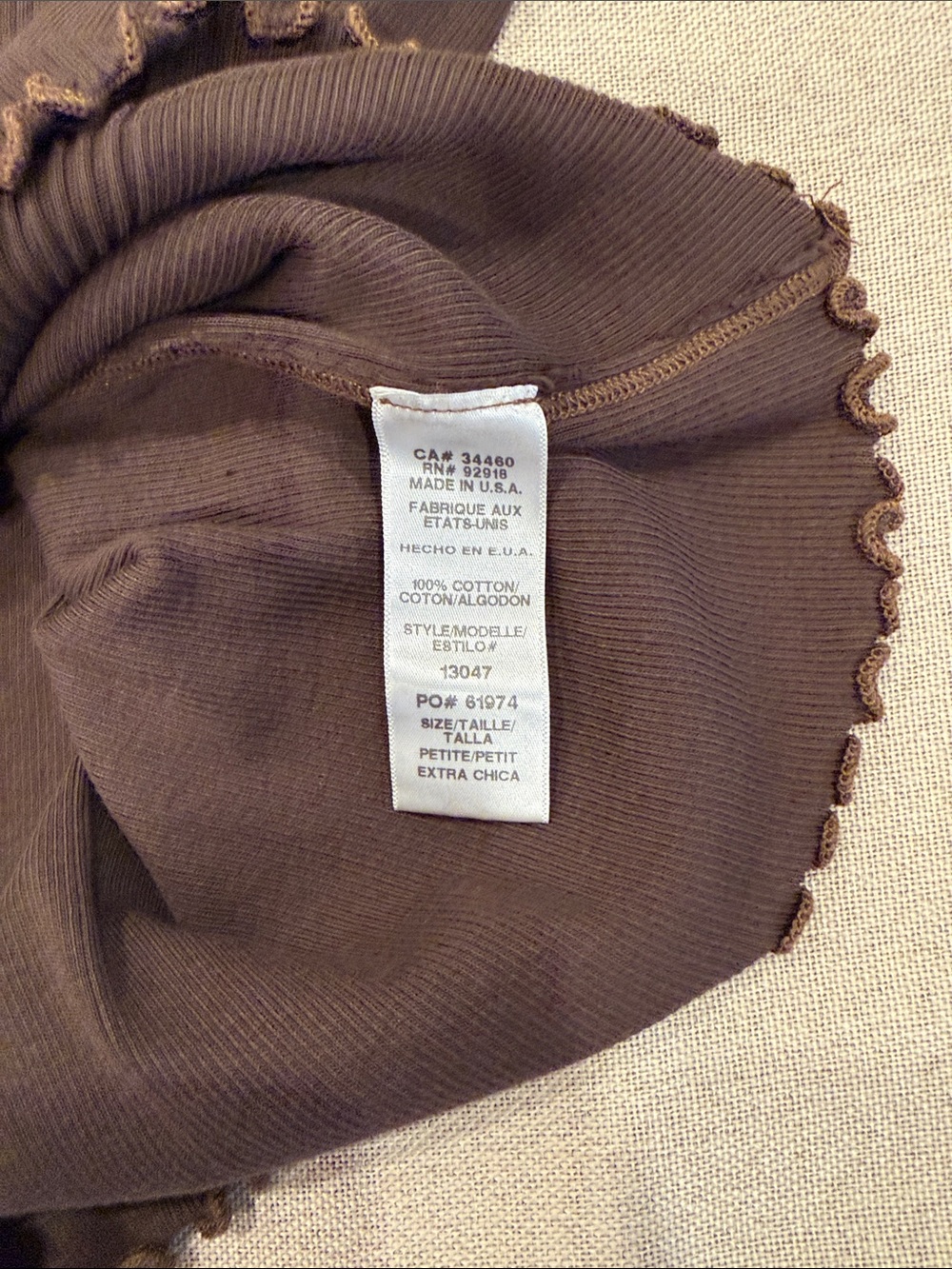 Juicy Couture Chocolate Brown Ribbed Racerback Tank - Picture 5 of 5
